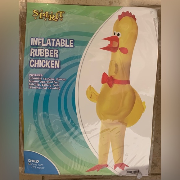 Spirit Costumes Rubber Chicken Inflatable Costume Youth One Size